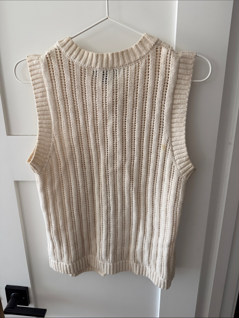 Sanctuary Cream Ribbed Button-Front Sweater Vest - Picture 3 of 3